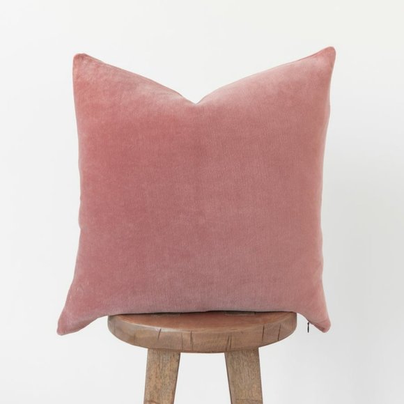 Woven Nook Dusty Rose Velvet Pillow Cover - Picture 2 of 3